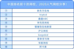 中国排名前十的网校，2020人气网校分享！