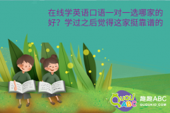 在线学英语口语一对一选哪家的好？学过之后觉得这家挺靠谱的