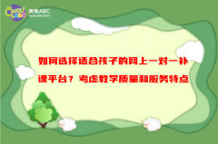 如何选择适合孩子的网上一对一补课平台？考虑教学质量和服务特点