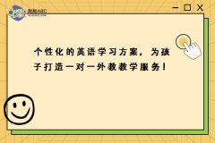 个性化的英语学习方案，为孩子打造一对一外教教学服务！