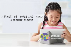 小学英语一对一家教多少钱一小时？众多机构价格总结！